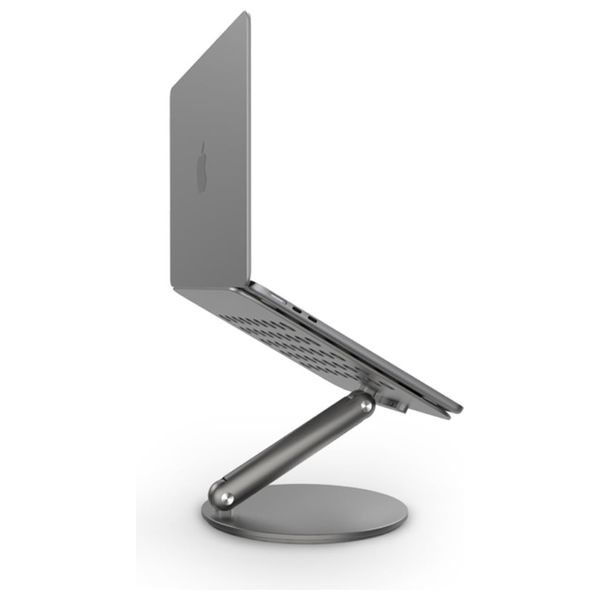 ستاند لابتوب مكتبي دوار باورولوجي - للأجهزة حتى 16 انج - رمادي