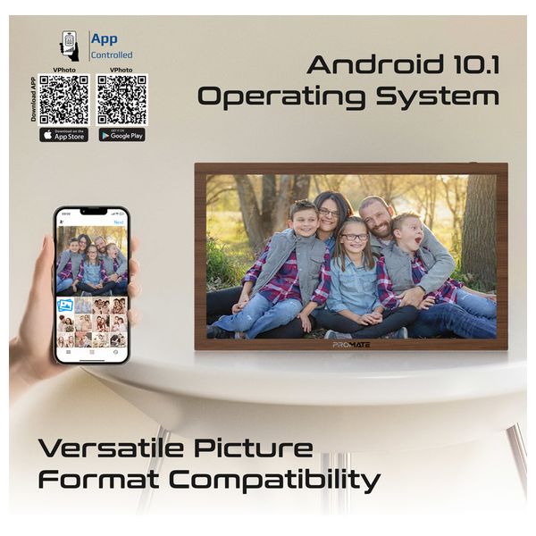 إطار صور رقمي ذكي بروميت - 15.6 انج Full HD بشاشة لمس - وايفاي - نظام اندرويد 10.1 - سعة 32 جيجابايت - وردي