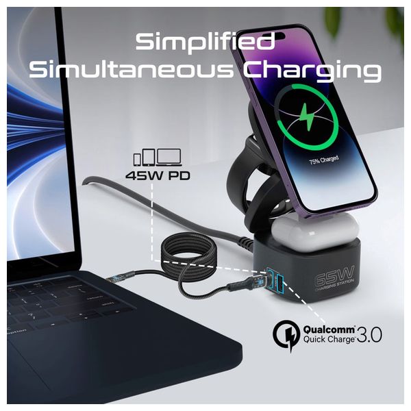  Promate Wireless Charger - 65W - MagSafe - Black 