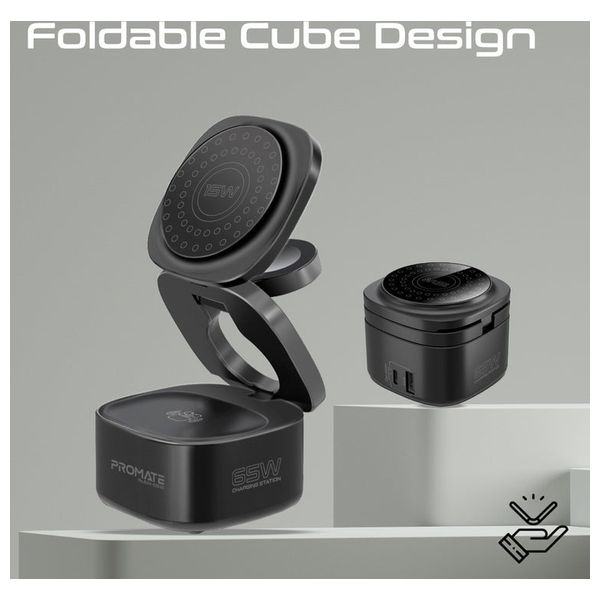  Promate Wireless Charger - 65W - MagSafe - Black 