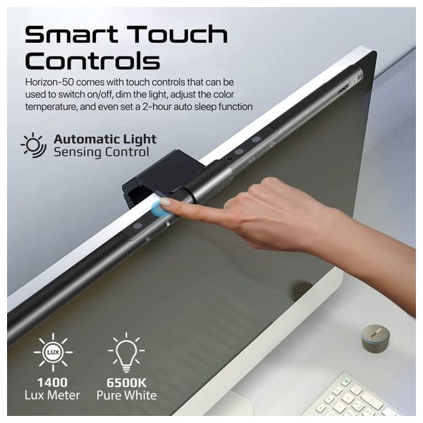 شريط إضاءة شاشة بروميت - بتحكم لمس وريموت لاسلكي -51 سم - 285 لومن - مناسب لشاشات 21-49 انج