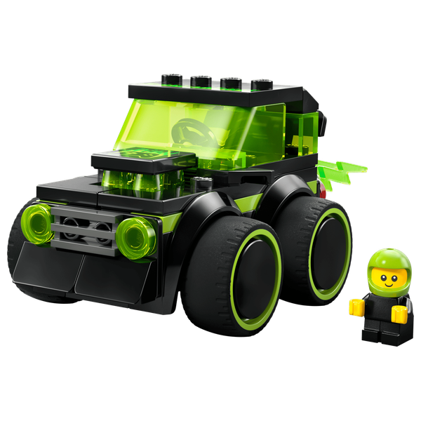  لعبة ليغو سيتي رايدز سيارة الألعاب 60484 - مجسم سيارة سباق صغيرة - 64 قطعة - اخضر 