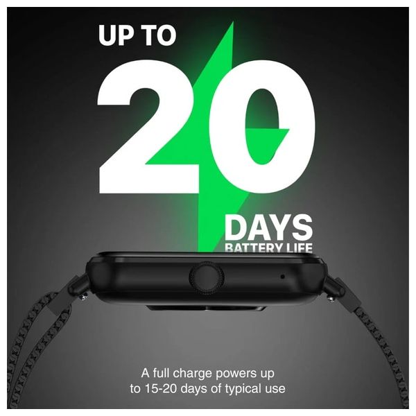 ساعة ذكية بروميت - اتصال بلوتوث - شاشة 1.78 انج - اموليد - ذاكرة - 260 مللي أمبير - أسود