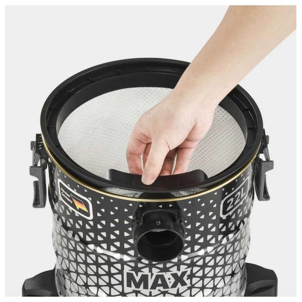 مكنسة كارشر كهربائية اسطوانية - 2200 واط - 22لتر- اسود