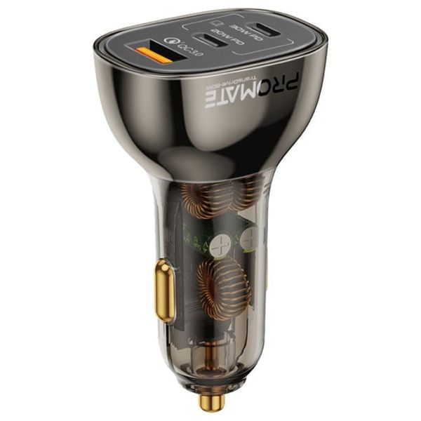  Promate Car Charger - Multi-Port - 80W - Black 