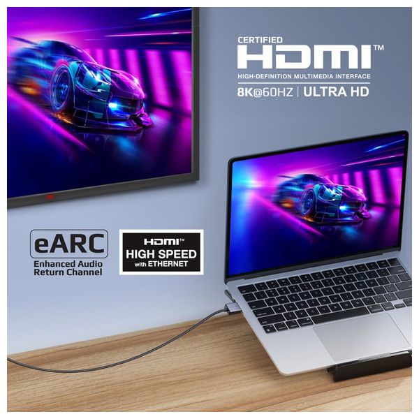 كيبل اتش دي ام اي بروميت - 1.5 متر - 60 هيرتز - 8k - اسود