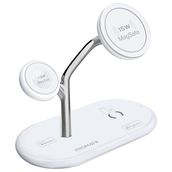  شاحن لاسلكي بروميت - 57 واط - ماك سيف - ابيض 