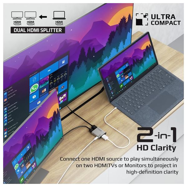  موزع اتش دي ام اي بروميت - 60 هيرتز - 4k - اسود 