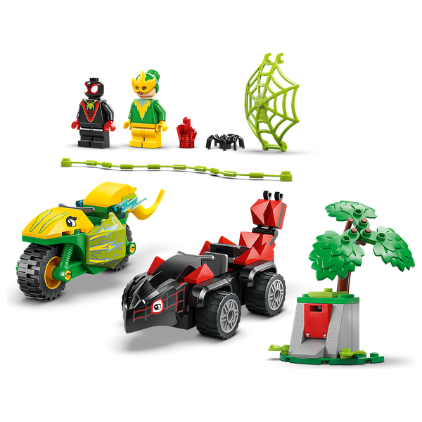  LEGO Spidey Spin & Electro Dinosaur Chase 11198 - Adventure Figure - 124 Pieces for Kids 