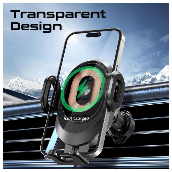  شاحن لاسلكي للسيارة بروميت - 15 واط - اسود 