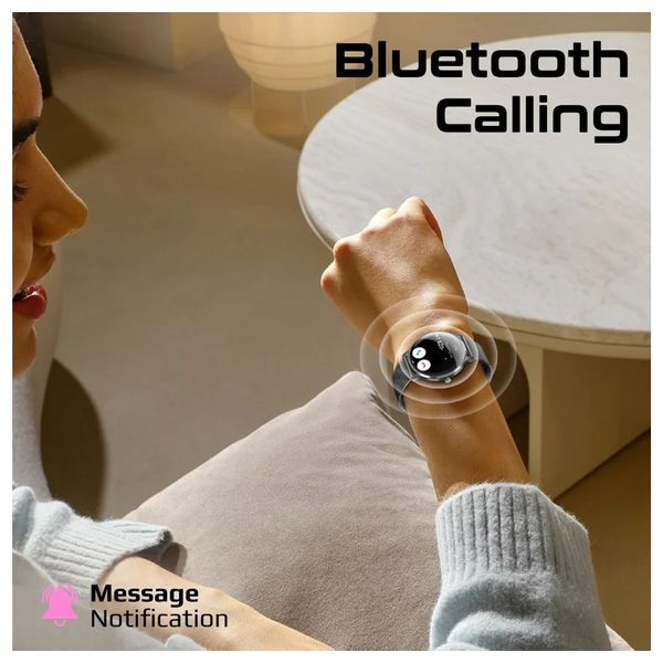 ساعة ذكية بروميت - اتصال بلوتوث - شاشة 1.32 انج - اموليد - 200 مللي أمبير - أسود