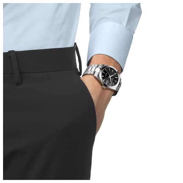 ساعة تيسوت للرجال T1274071105100 - عرض بعقارب, سوار من ستانلس ستيل - سلفر