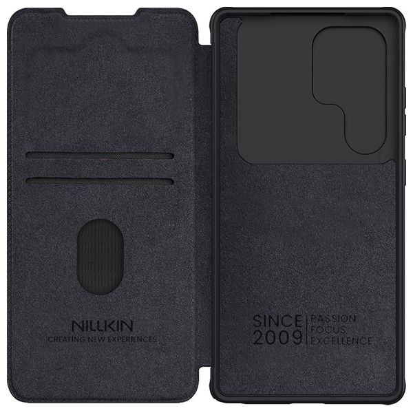  Nillkin 3949 Case - Samsung Galaxy S25 Ultra - Genuine Leather - Lens Cover - Card Holder - Black 