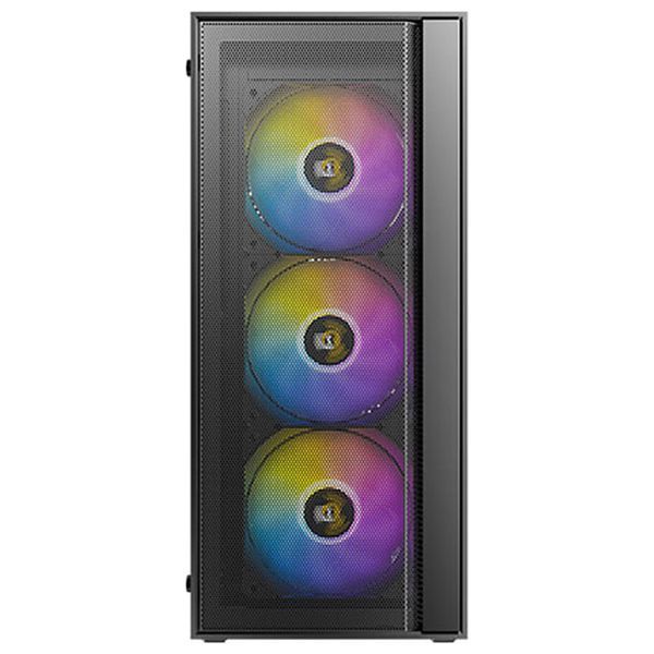  ANTEC Computer Case - 4mm Tempered Glass - 4 x 120mm Fans - Supports ATX/Micro-ATX/Mini-ITX, USB 3.0/2.0 Ports, and HD Audio - Black 