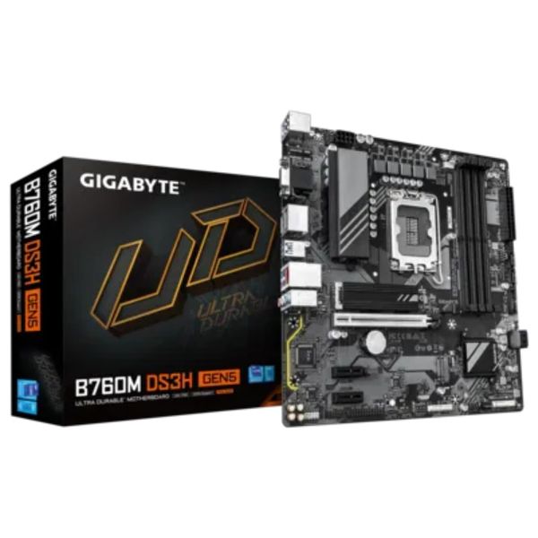  لوحة الأم جيجابايت B760M DS3H GEN5 - LGA1700 - DDR5 - PCIe 5.0 - فتحة M.2 