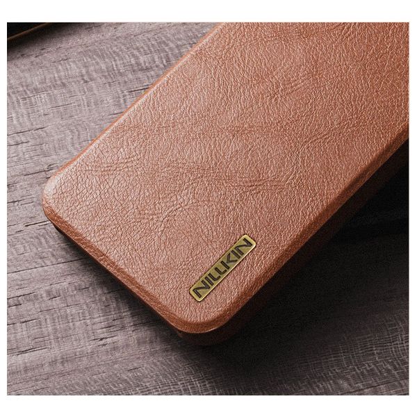  Nilkin 3950 Case - Samsung Galaxy S25 Ultra - Genuine Leather - Lens Cover - Card Holder - Brown 