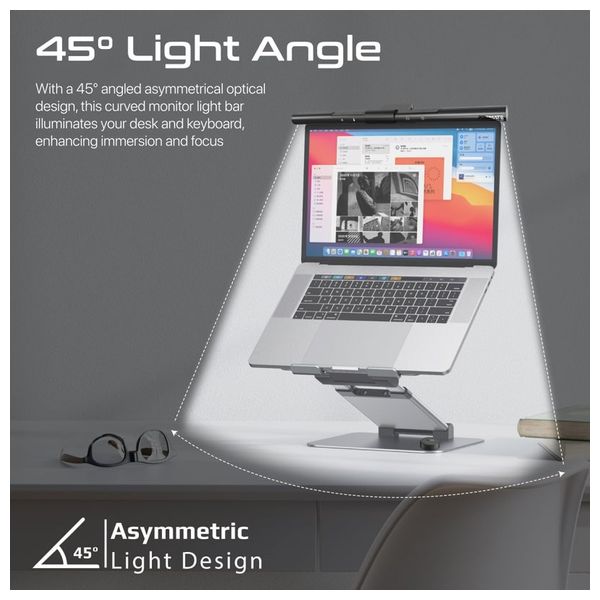 شريط إضاءة شاشة بروميت -  بتحكم لمس وريموت لاسلكي 40 سم - 265 لومن - مناسب لشاشات 13- 34 انج