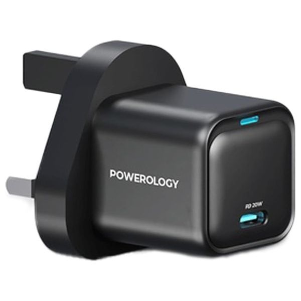 Powerology Wall Charger PWCUQC016 - USB-C - Black