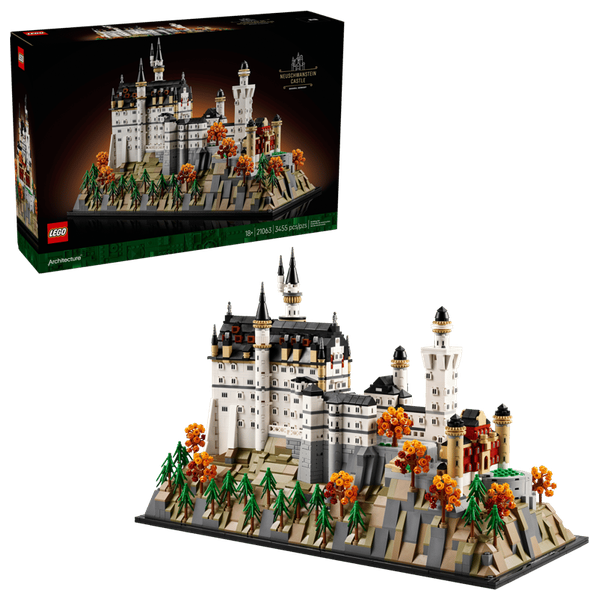  LEGO Architecture Neuschwanstein Castle 21063 - Deluxe Display Architectural Model - 3455 Pieces 