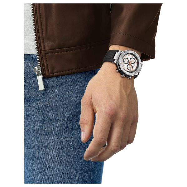  Tissot Watch T1414171701100 For Men - Analog Display, Rubber Band - Black 