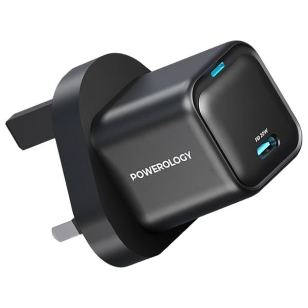Powerology Wall Charger PWCUQC016 - USB-C - Black