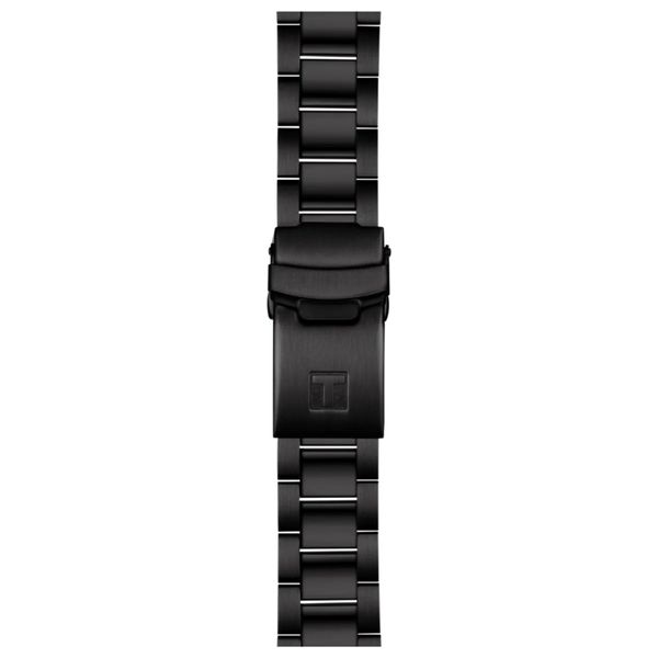 Tissot Watch T1204103309100 For Men - Analog Display, Stainless Steel Band - Black 