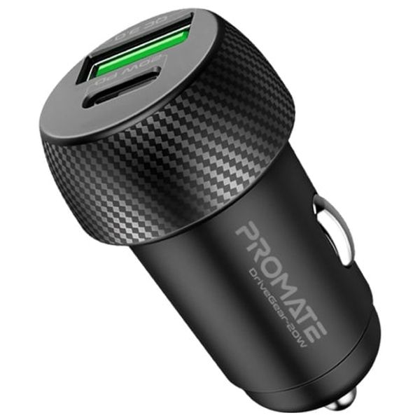  Promate Car Charger - 20W - Black 