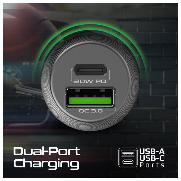  Promate Car Charger - 20W - Black 