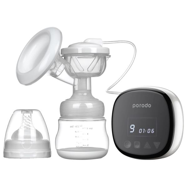  Porodo Electric Breast Pump - 1150mAh Battery - 150ml Capacity - White 