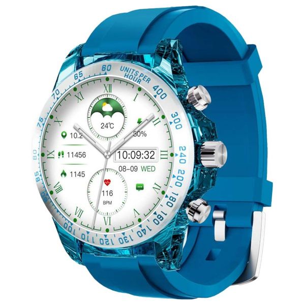  ساعة ذكية بورودو - شاشة 1.43 انج ، اموليد - ذاكرة 128MB - بطارية 260 مللي امبير - أزرق 