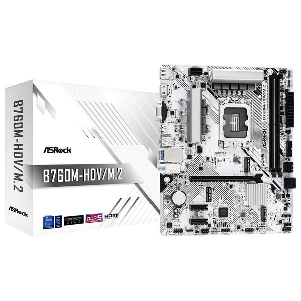  ASRock Motherboard - LGA1700 - Dual-Channel DDR5 - Up to 128GB - PCIe 4.0 - M.2 Slots - 2.5Gb Network - White 