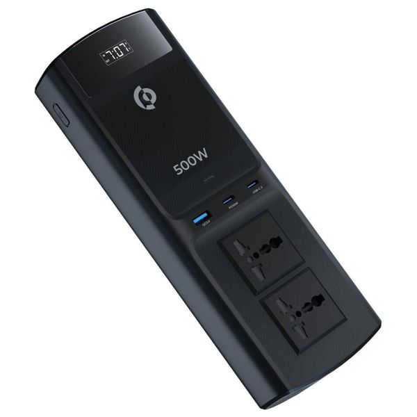  Powerology Car Power Inverter - 500W - Multiple Outlets - Fire & Short Circuit Protection - Black 