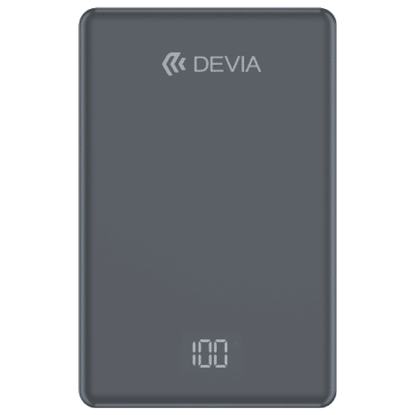  باور بانك ديفيا - سعة 5000 مللي امبير ، شحن سريع بقدرة 20 واط ، شاشة رقمية - اسود 