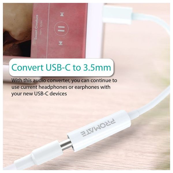  محول ابروميت - يو اس بي سي  الى اواكس - 12 سم - ابيض 