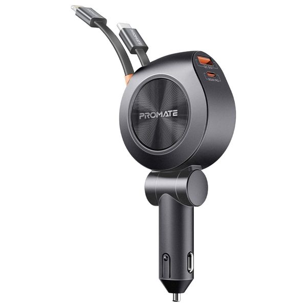  Promate Car Charger - Multi-Port - 88W - Black 