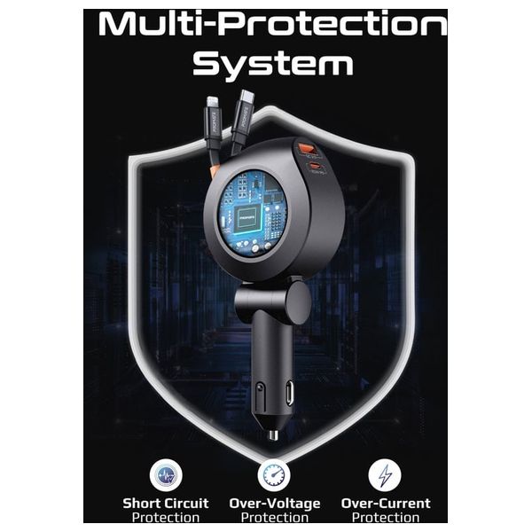  Promate Car Charger - Multi-Port - 88W - Black 