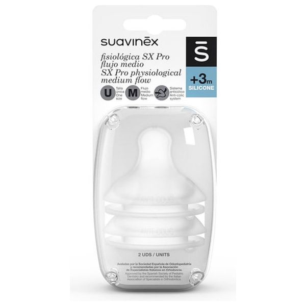  Suavinex Feeding Nipple - 3m months and above - Two pieces 