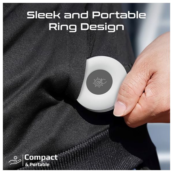 حلقة إضاءة ليد بروميت - قابلة للشحن متوافقة مع ماك سيف - 80 لومن - 3 أوضاع إضاءة - بطارية 300 مللي امبير