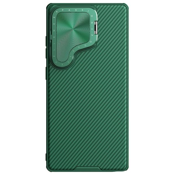  كفر نيلكن 3846 -  سامسونج جالاكسي S25 ألترا - غطاء عدسة وحامل، مقاوم للصدمات - أخضر 