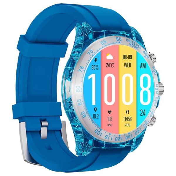  ساعة ذكية بورودو - شاشة 1.43 انج ، اموليد - ذاكرة 128MB - بطارية 260 مللي امبير - أزرق 