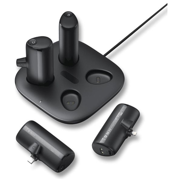  مجموعة شحن بورودو 4 في 1 - تتضمن 4 باور بانك 5000مللي امبير - منفذين لايتينغ ومنفذين يو اس بي سي - بقوة 20W PD - أسود 