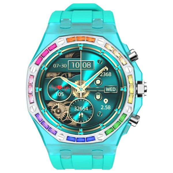  ساعة ذكية  بورودو - شاشة اموليد مقاس 1.43 انج - اتصال بلوتوث - بطارية تدوم 15 يوم - أزرق 