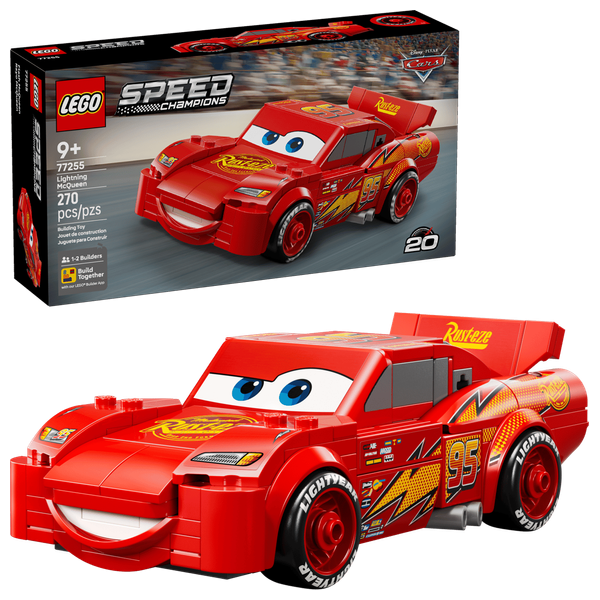  لعبة ليغو سبيد شامبيونز لايتنينغ ماكوين 77255 - مجسم سيارة كرتونية - 270 قطعة 