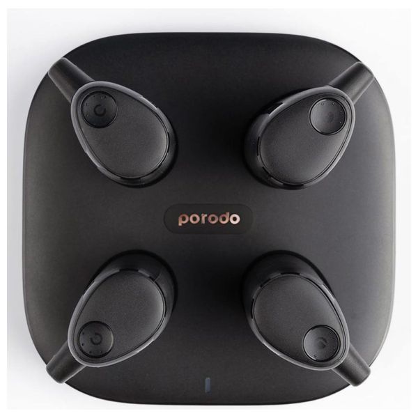  مجموعة شحن بورودو 4 في 1 - تتضمن 4 باور بانك 5000مللي امبير - منفذين لايتينغ ومنفذين يو اس بي سي - بقوة 20W PD - أسود 