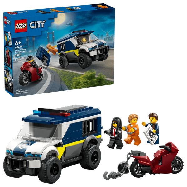  لعبة ليغو سيتي شاحنة نقل السجناء للشرطة 60479 - مجسم مركبة شرطة مع شخصيات - 198 قطعة 