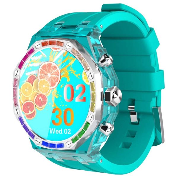  ساعة ذكية  بورودو - شاشة اموليد مقاس 1.43 انج - اتصال بلوتوث - بطارية تدوم 15 يوم - أزرق 