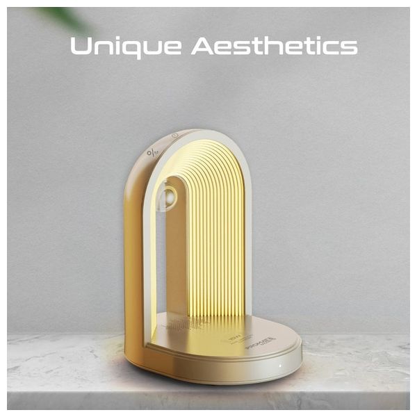 شاحن لاسلكي بروميت - 15واط - مع سماعة بلوتوث ليد وإضاءة ليلية – صوت 3 واط - ابيض