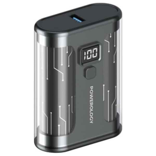  Powerology Power Bank - 10000mAh Capacity - 35W Power - Black 