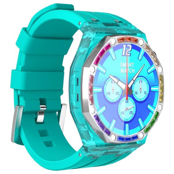  ساعة ذكية  بورودو - شاشة اموليد مقاس 1.43 انج - اتصال بلوتوث - بطارية تدوم 15 يوم - أزرق 