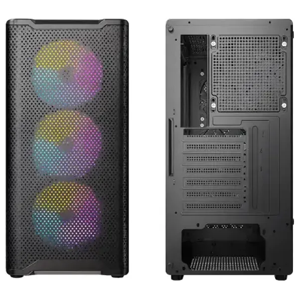  Antec Gaming PC Case - Steel Chassis, 4 x 120mm ARGB Fans - Black 